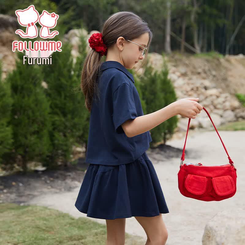 Fuluomi Girls' Summer Academy Style Skirt Set
