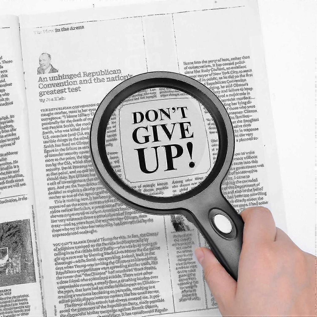 Magnifying Glass With Light, 10x Handheld Large Magnifying Glass 12 Led