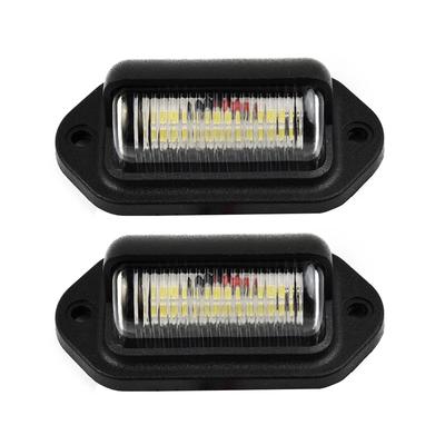 LED License Plate Lights Light 12V Replacement 2 Wire Set Trailer 6-LED Truck 6000k Accessories Useful Boat Waterproof