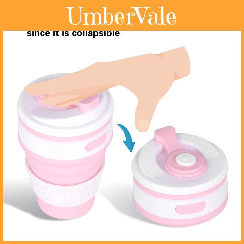 Eco-friendly 350ml Portable Silicone Collapsible Coffee Mug For Daily Use