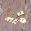 Antiguo para Pestillo Bisagra Vintage Cerraduras Metálicas para Cajón con para Llave Herrajes Decorativos para Muebles para Caja de Joyería de Madera Armari