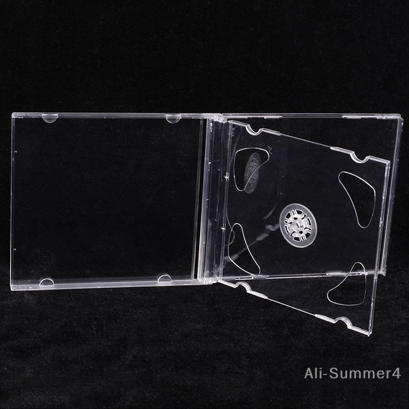 Boîte CD à Fond Transparent Étui CD Vide Étui CD en Plastique PP Capacité Étui CD 1-2 Disques