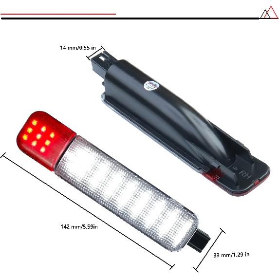 Led Doors Light Courtesy Lights Compatible With Chevy Silverado GMC C/K,Sierra 1500 2500 3500, Suburban, Avalanche, Hum-Mer H2 Yukon Car Interior