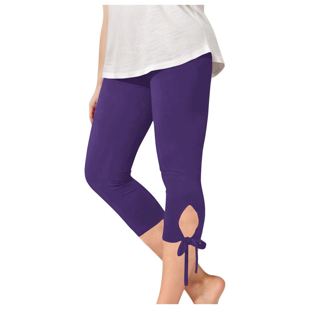 Children's  Fashionable Solid Color Cute Girls Casual Sports Yoga Pants Cropped Pants Leggings