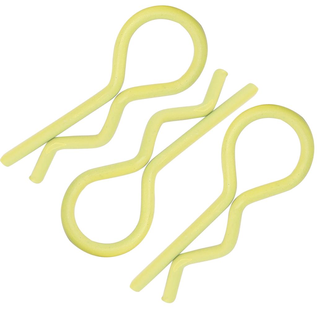 10Pcs RC Car Clip RShape Metal Body Clips Pins for 1/5 1/6 1/8 1/10 RC Car(Gold )
