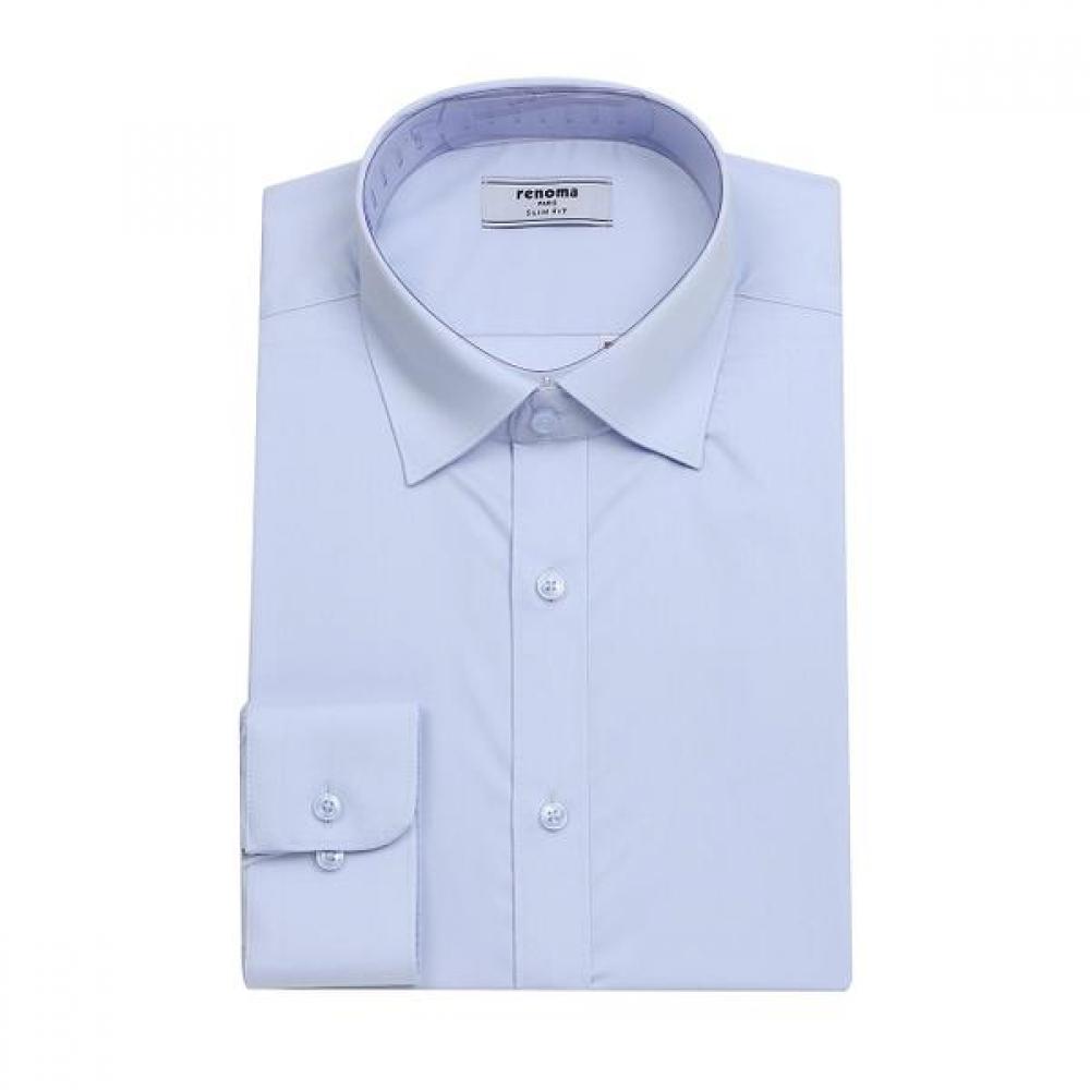 RENOMA Не мнущаяся эластичная твиловая синяя рубашка с длинным рукавом Rzrsl0105 Bu 095