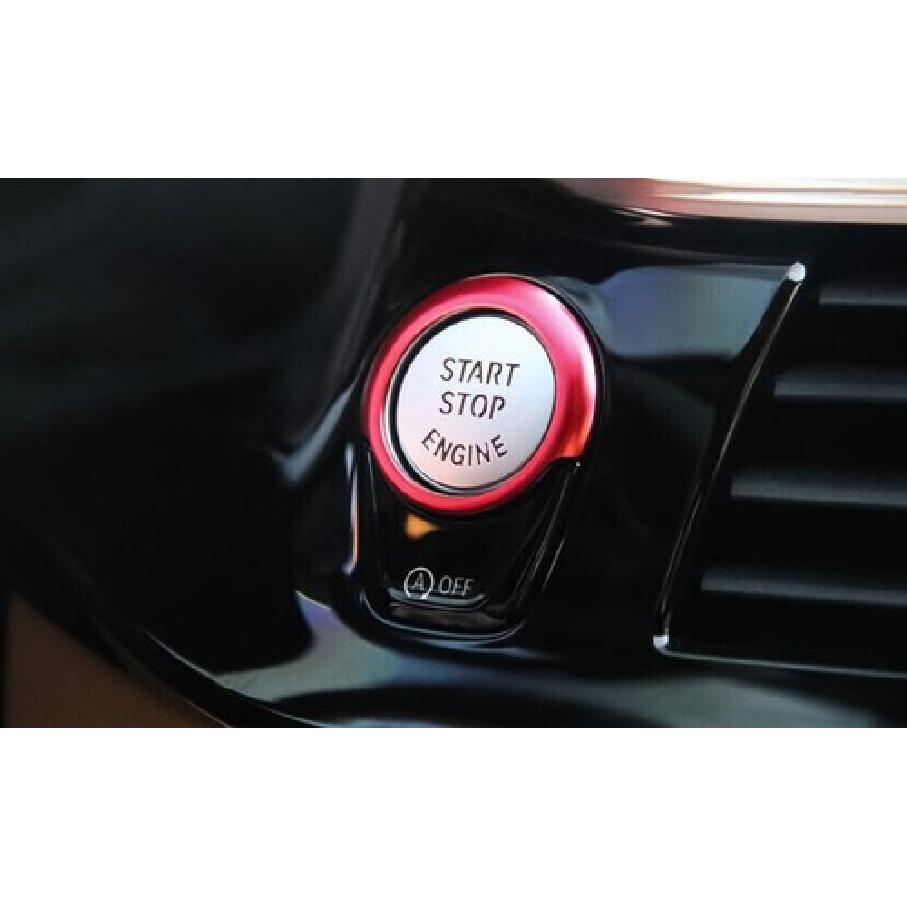 Red Aluminum Ignition Switch Start Button Frame Trim For BMW 5 Series 2018-