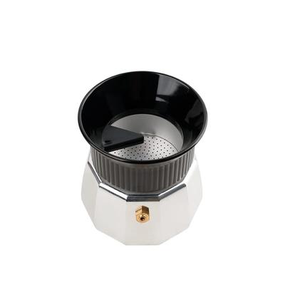 Watchget Lejek dozujący do kawiarki, 54 mm Narzędzie do dystrybucji kawy espresso, Wyprodukowano we Włoszech, Moka Express, 3 filiżanki, Czarny