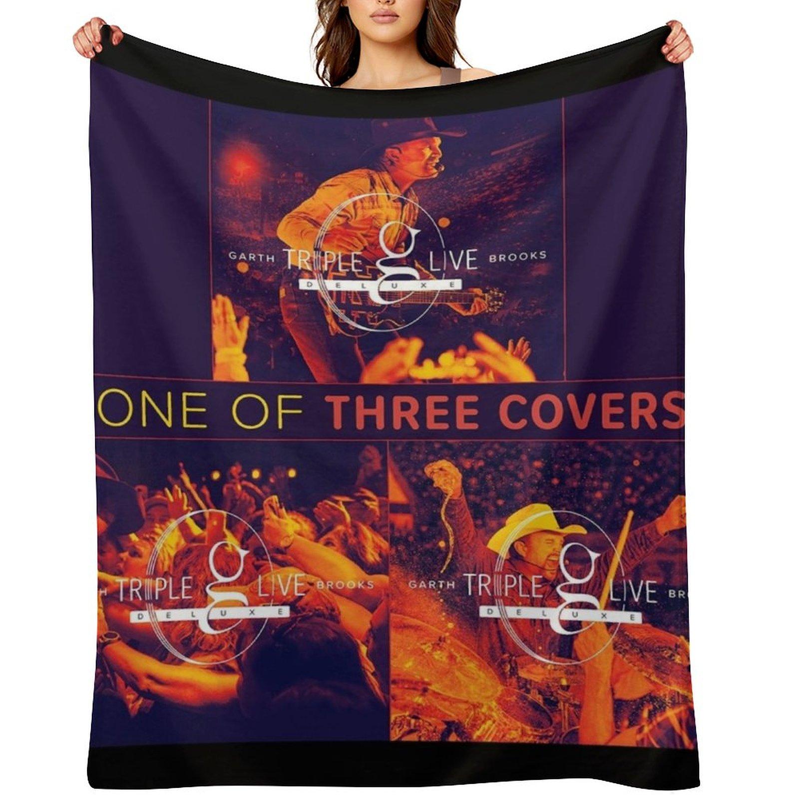 Garth Brooks Triple Live Deluxe Throw Blanket Fashion Sofas Plush Retros Quilt Blankets 30x40in