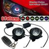 1/2pcs 12V LED red/ice blue/green 6-speed+automatic mode Devil's Eye Evil Eye remote control Flat/Lens lamp ghts Car Lights
