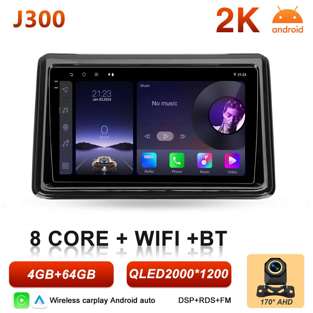 Android 16 Auto Car Radio For Toyota Noah Voxy R80 2014 2015 2016 2017 2018 -2021 Video Multimedia Player 2k Touch Bluetooth RSD