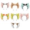 Realistic Cats Ear Hairband With Plush Hairband Gradients Color Design For Women Girls Cosplays Event Themed Parties