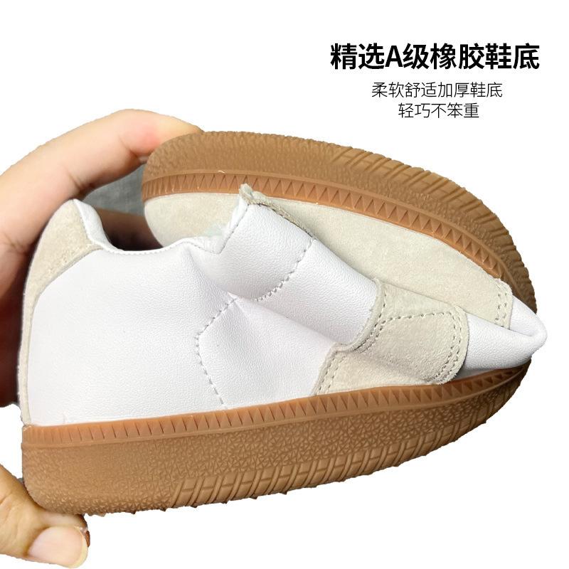 Høykvalitets tyske treningssko herresko ekte skinn damesko stor størrelse fritidssko små hvite sko en-pedal retro mykt skinn Forrest Gump