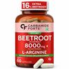 Carbamide Forte Estratto di Barbabietola in Capsule 8000mg | Integratore di Barbabietola con L-Arginina ed Estratto di Semi d'Uva | Supporta un Sano Flusso Sanguigno, Energ