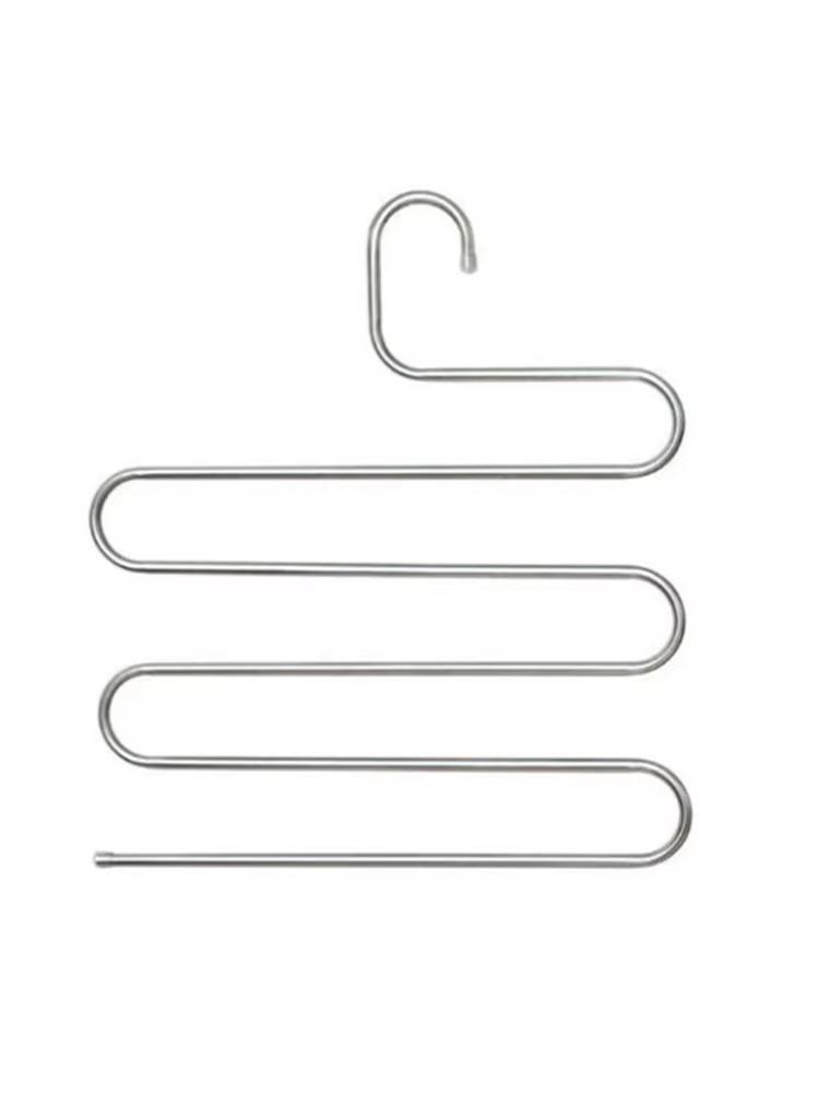 1PC Stainless Steel Pants Rack Five-Layer Multi-Functional Hanger Multi-Layer Pants Storage Rack Home