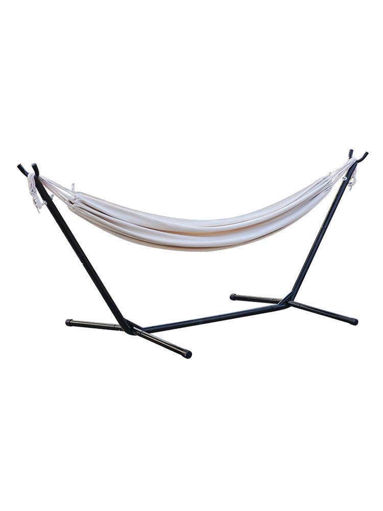 Double Outdoor Canvas Hammock: Lightweight, Anti-Roll, Detachable Stand for Camping & Children's Swing Chair
