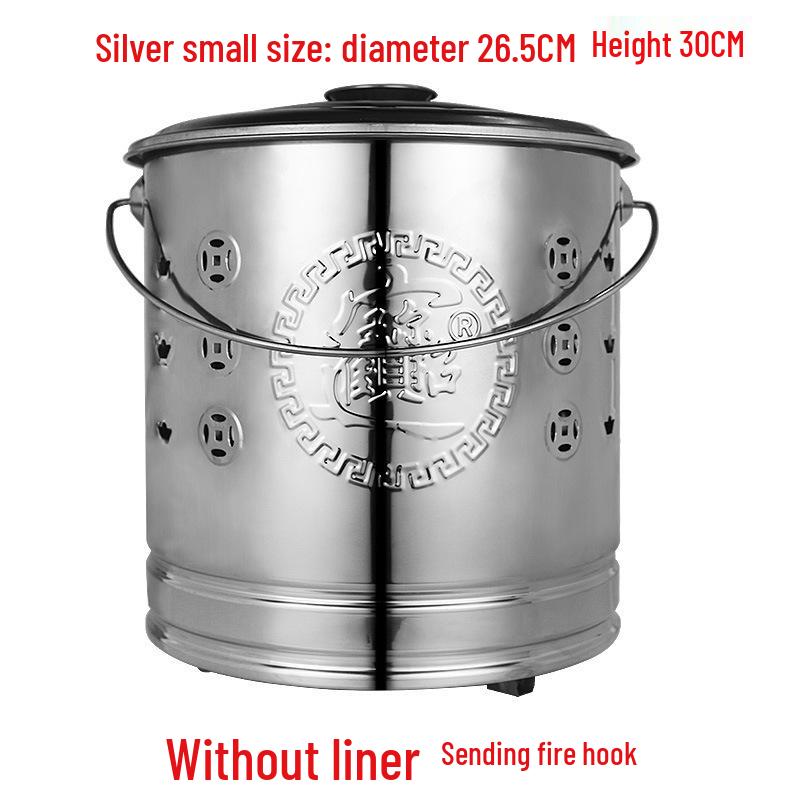 Di Xi Stainless Steel Indoor Incinerator: Burn Paper, Gold, Sutras, and Treasure. Perfect for Household Use.