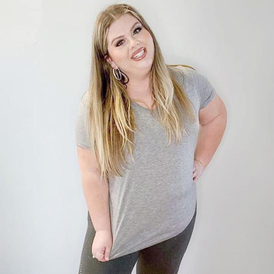 Women T-shirt V-neck Short Sleeve Loose Fit Tee Shirt Solid Color Casual Breathable Pullover Tops Daily Wear