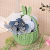 Bunnys Ears Paper Rope Woven Storage Basket Elegant Flower Basket Handwoven Snacks Holder Home Organization Solution