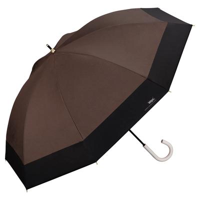 Long Shade Shade UV Heat Rain or 55cm Perfect for and Stylish and Cute for Simple and Solid Product [2025] Wpc. Umbrella, Brown, 100% Protection, 100%