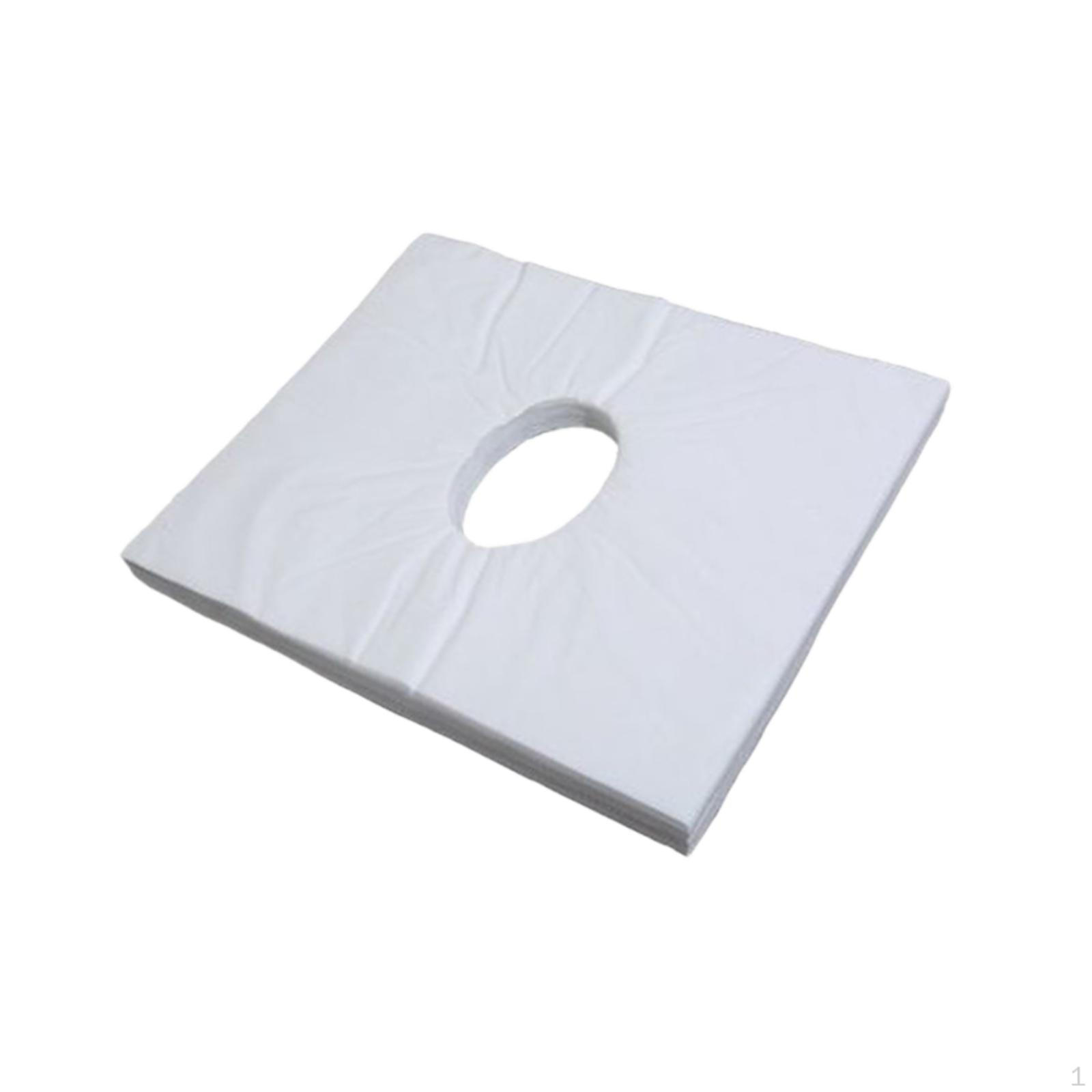 

100 шт. одноразовые чехлы для подголовников для лица, подголовники для массажистов Oval Hole 40x38.5cm