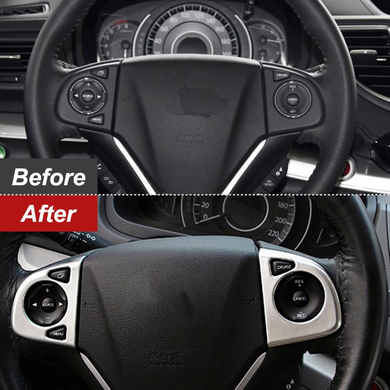 Steering Wheel Button Panel Cover Trim Stickers For Honda CR-V CRV 2012 2013 2014 2015 2016 ABS Car Styling