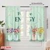 2pcs 2D Flat Printing Drapes Positive Energy Flowers Dragonflies Polyester Fabric Without Electricity Holiday Decorations for