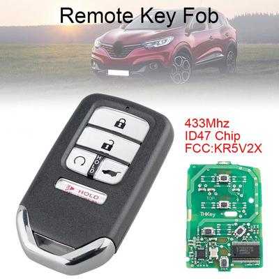 433Mhz FSK SUV 5 Buttons Smart  Keyless Car Remote Fob with ID47 Chip KR5V1X  Fit for Honda Piot CR-V Civic 2016 2017 2018 2019