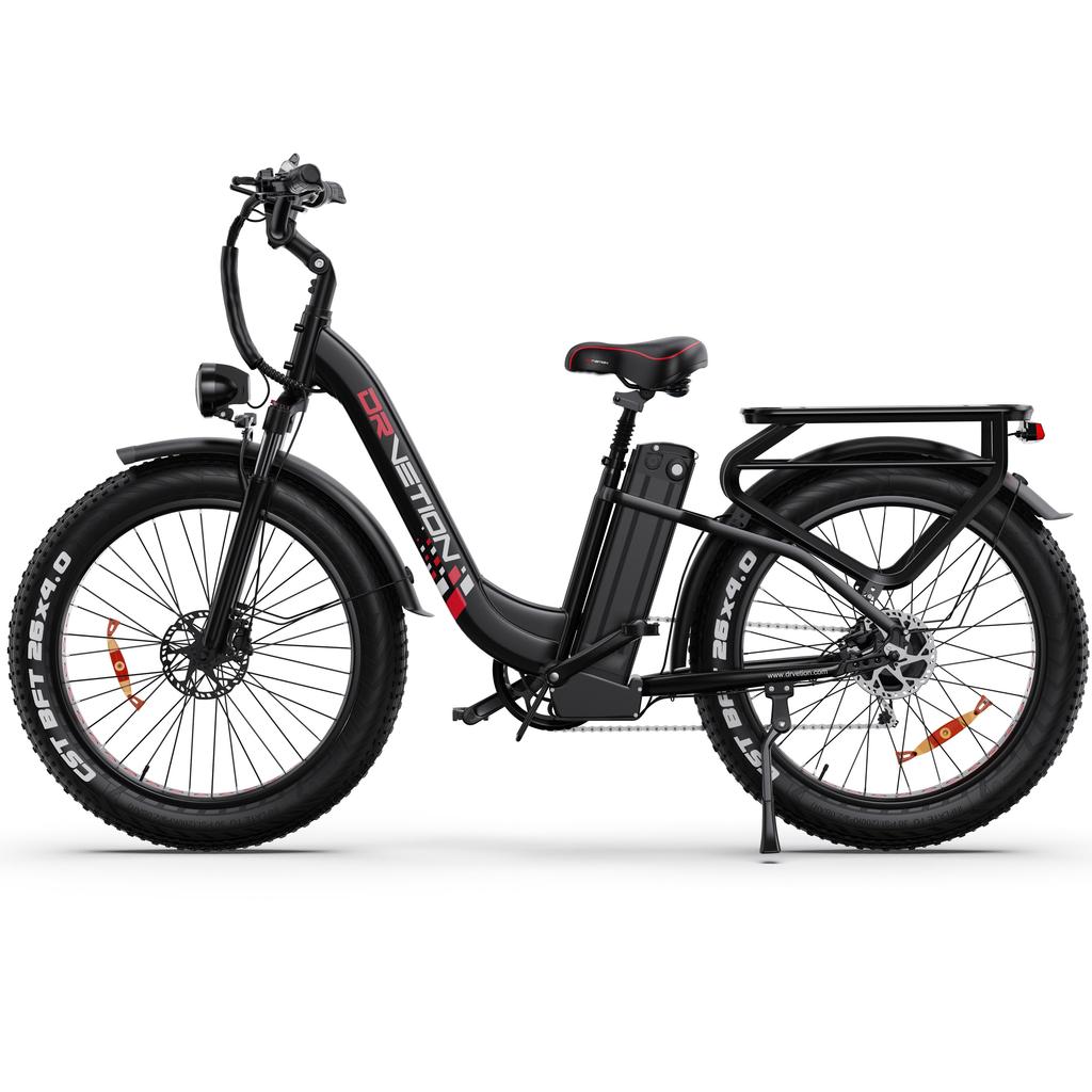 DRVETION CTR26 Step-Thru Fat Tire Ebike, 48V 15Ah Samsung Battery, 100N.M Torque