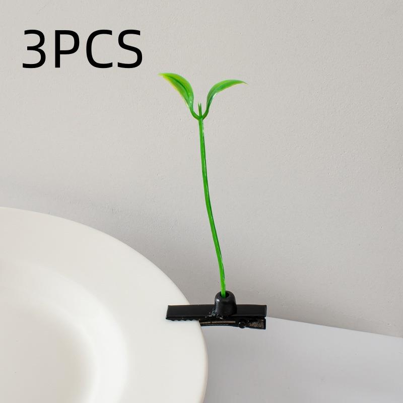 

3/5/10 шт. Заколка для волос в виде проростка травы, заколка-уточка с растением и бобом, корейская милая заколка для волос для женщин и девочек, растительный головной убор, аксессуары для волос