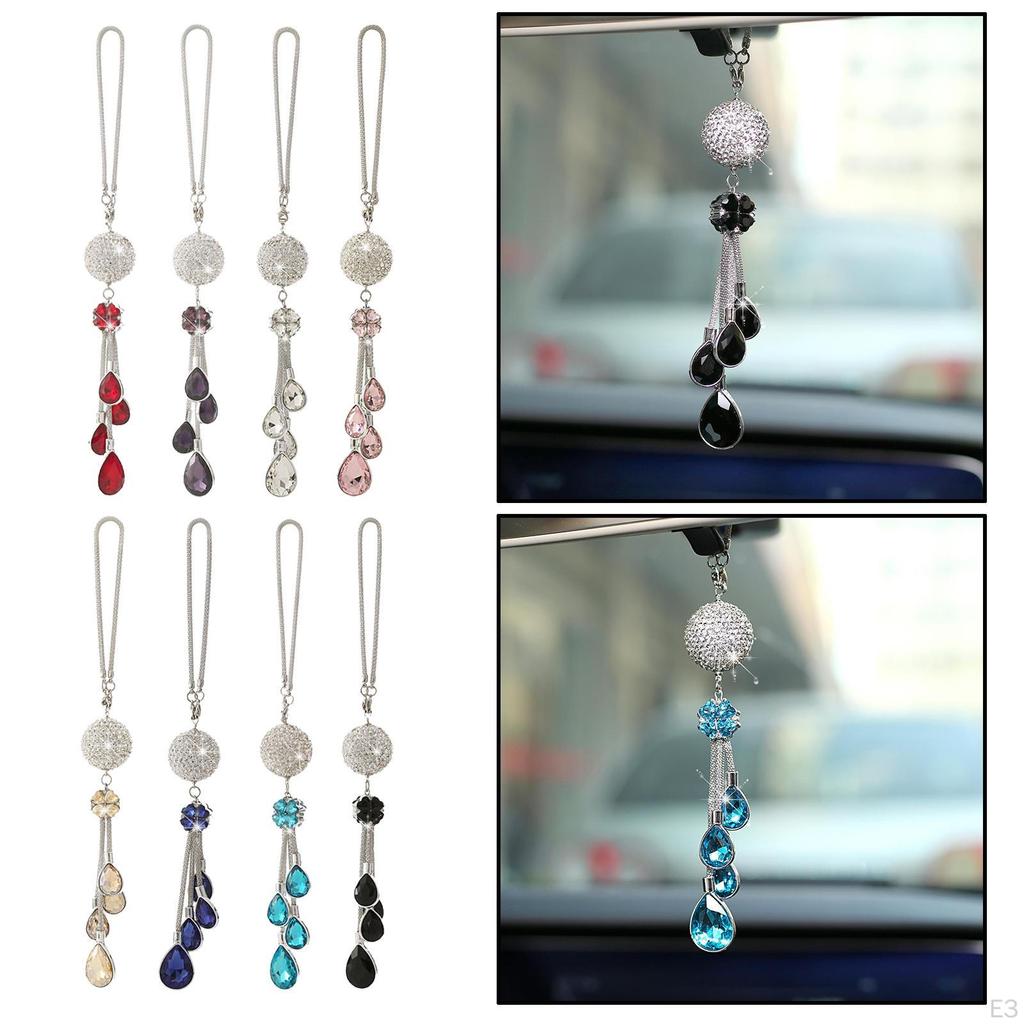 Bling And Drops Car Accessories, Decoration Pendant Crystal Rhinestone Shiny Ornament