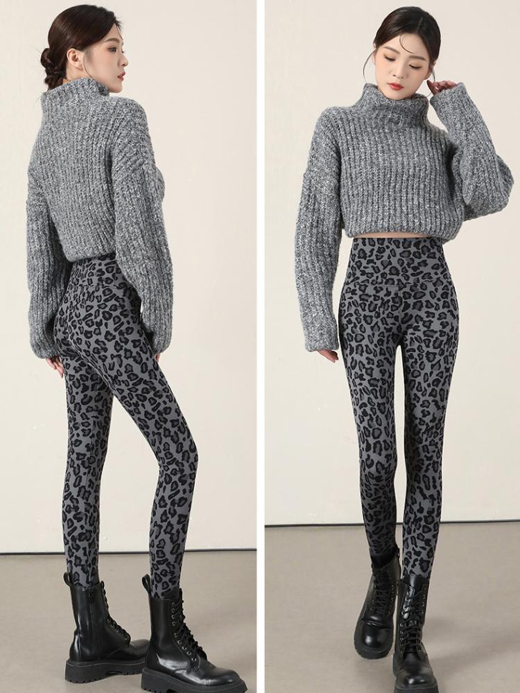 Toamnă iarnă Leggings din piele de rechin de modă din catifea subțire pentru femei, cu talie înaltă, sexy, subțiri, strânse, calde, pantaloni de yoga