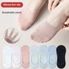 Women Invisible Cotton Boat Socks Mesh Breathable Ankle Low Cut Silicone Non-slip Socks