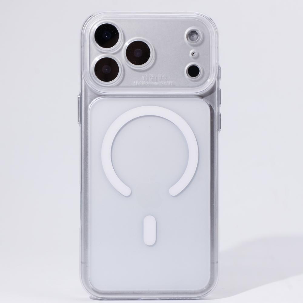 Applicable to iPhone17ProMax matte semi-transparent lens mobile phone case with Ai camera button, the new 17Pro fine hole magsafe magnetic suction