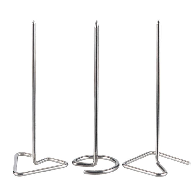 10pc BBQ Skewers For Grilling Stainless Steel Grilling Skewers Stick Heat Resistant Metal Kebab Tool Barbecue Skewer Shish Kabob