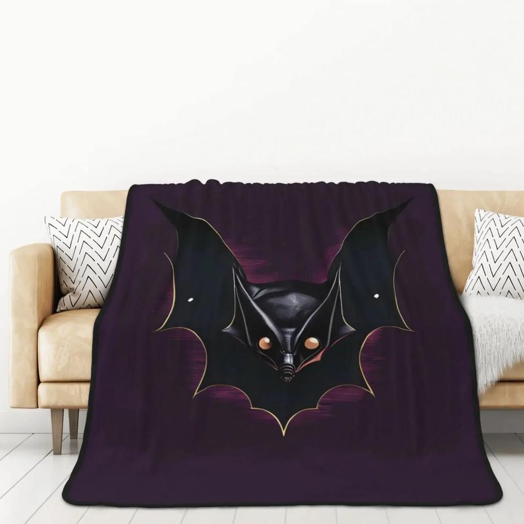 Coperte Plaid di Pipistrelli per Halloween Coperta Morbida in Flanella con Animali Adorabili per Tutte le Stagioni Coperte per Letto, Divano, Ufficio con Creature Notturne