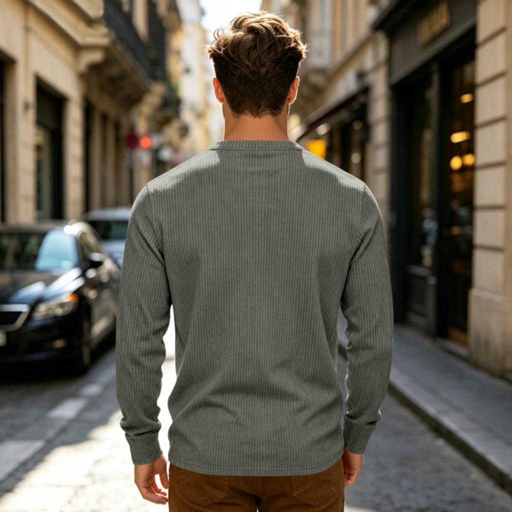 Men's Corduroy Long Sleeve Slim Fit Shirt Casual Everyday Wear