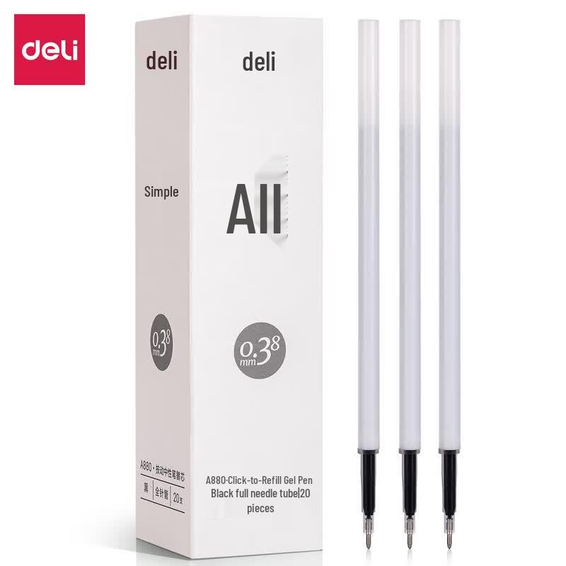 Deli Simple Series Retractable Gel Pen Refills