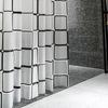 Wasserdichter Duschvorhang Druck Badewannen-Trennvorhang Kreativer Fensterstoff Badezimmer
