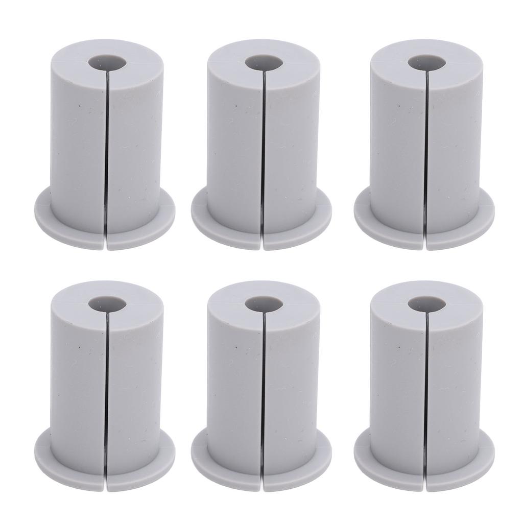 6 Stück Ethernet-Kabelverlegungskit Verbesserte Optik Silikonkabel Wanddurchführungstülle für 1-Zoll-Wand