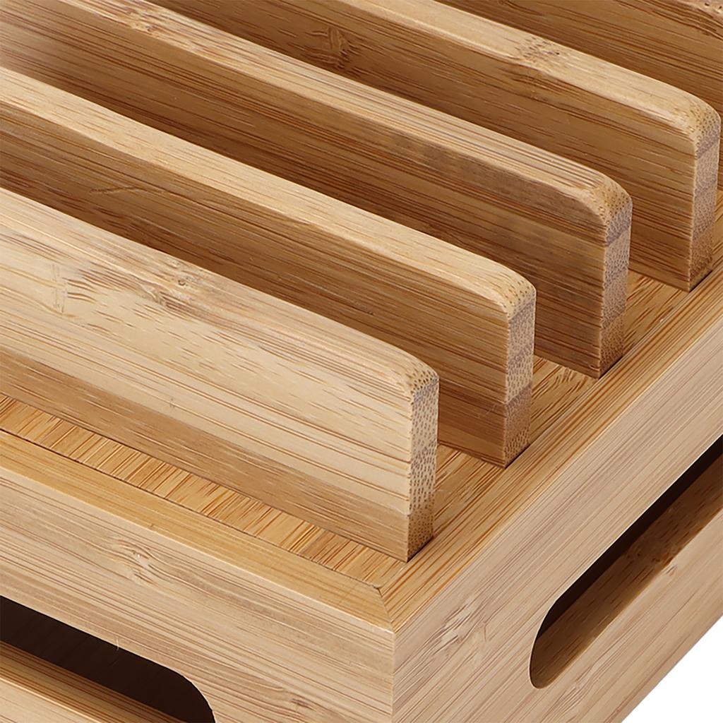 Charging Station for Multiple Devices, Bamboo, Mobile Phone Charging Station, USB , Multiple Charging Station for Multiple Devices, Smartphones