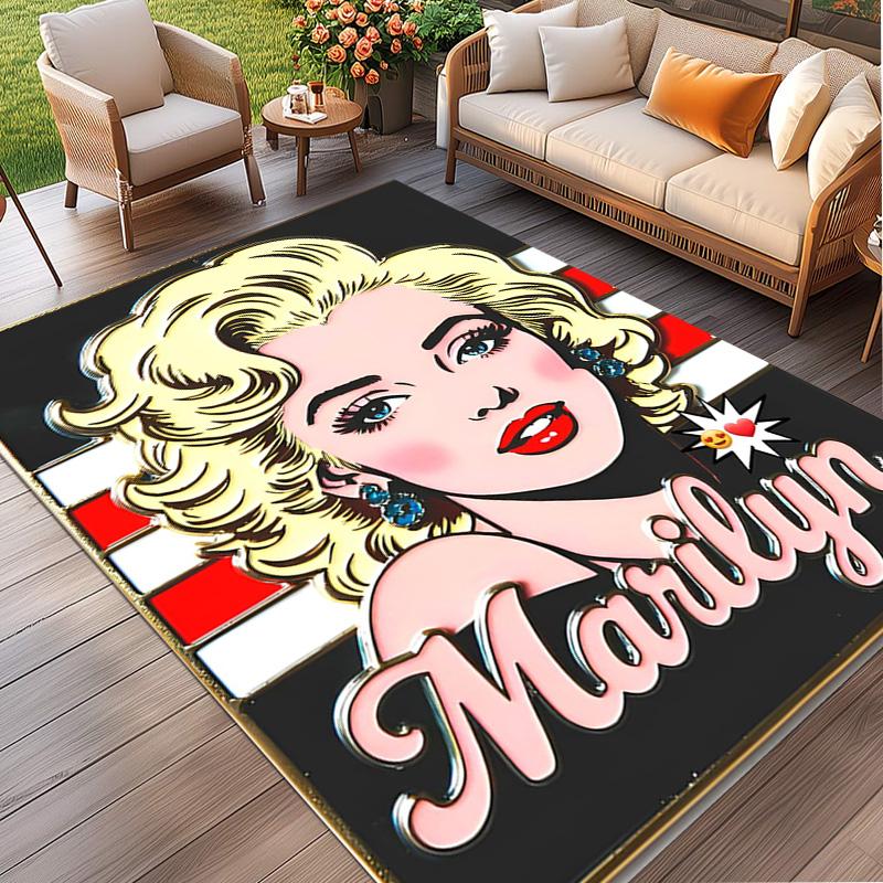 Marilyn Monroe Print Vloerkleed, Wasbaar Vloerkleed, Voor Entree Slaapzaal Wasruimte Kantoor Studeerkamer, Woondecoratie Verjaardag Kerstcadeau