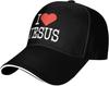 I Love Jesus Christian Baseball Cap Polyester Adjustable Trucker Hat for Adults
