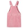Robe salopette pour enfants velours côtelé rose clair 92/104/116/128/140