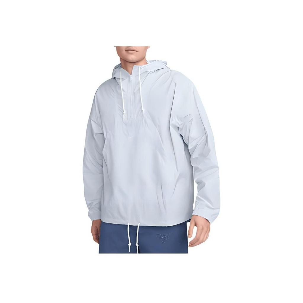 Nike Club Logo Embroidered Comfortable Hooded Jacket Men jackets Light-Blue FN3892-043