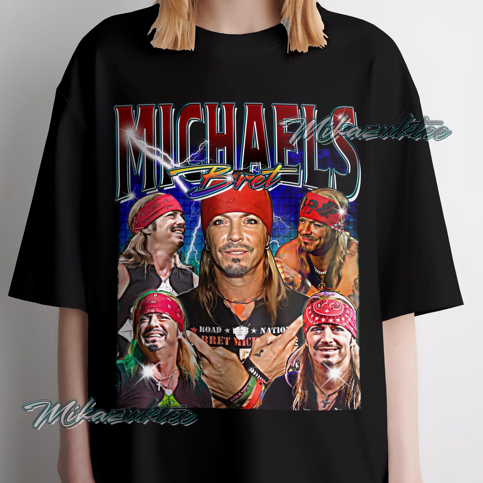 Bret Michaels Vintage Style Graphic Tee, Rock Musician Shirt L