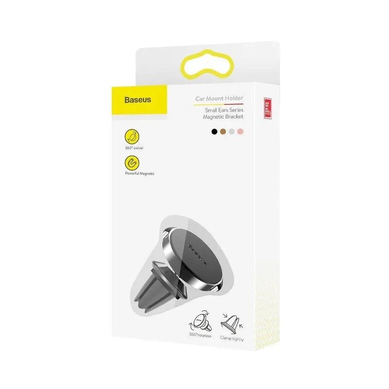 Magnetyczny Uchwyt Samochodowy Do Kratki Wentylacyjnej Small Ears Baseus - Czarny
