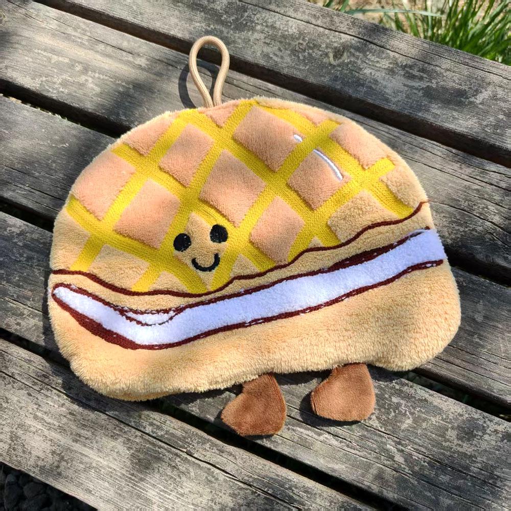 Hong Kong Style Quick-Dry Cartoon Bus Taxi Coral Fleece Hand Towel