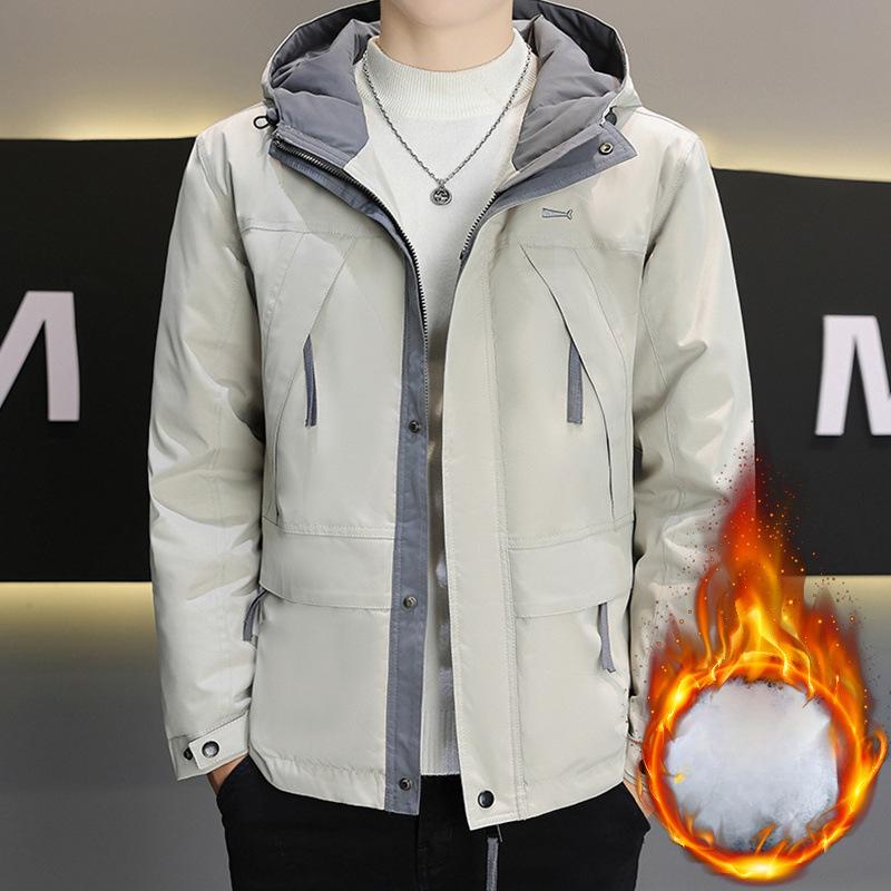 Winter Heren Donzen Jas Verdikt Warm Trendy Capuchon Tooling Jas