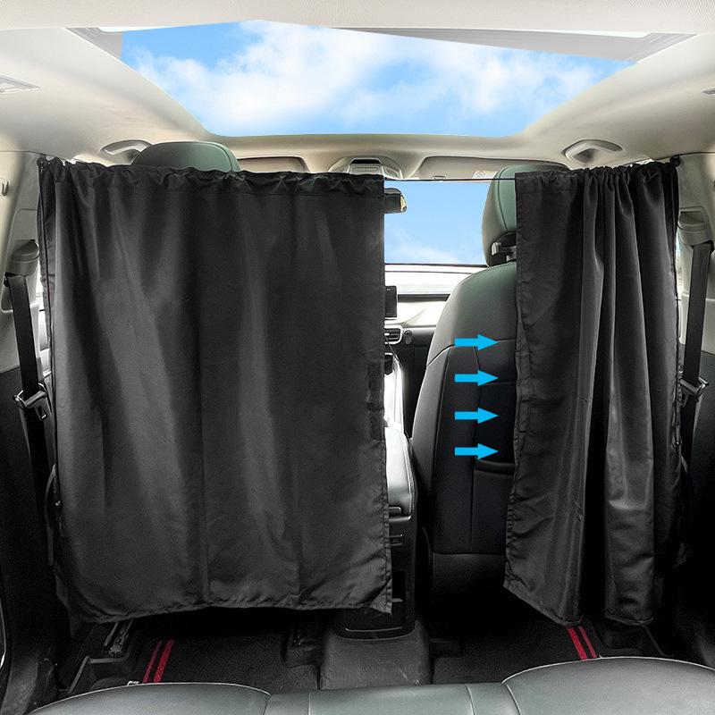 Car Interior Sunshade Curtains: Rear Seat Privacy & Light Blocking Partition for RVs